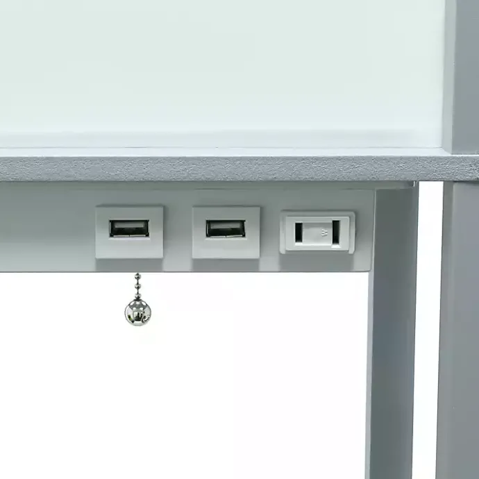 Hot Kirklands Home Etagere Shelf Charging Floor Lamp Gray