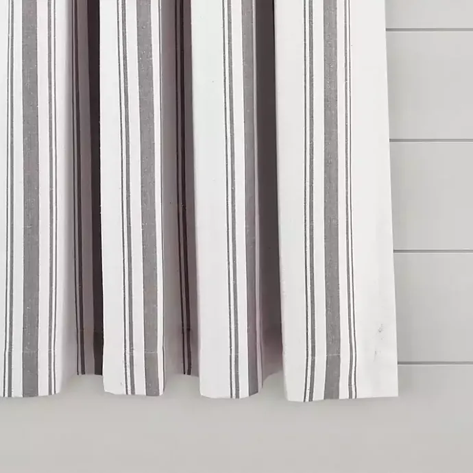 Sale Kirklands Home Gray Farmhouse Stripe Curtain Panels, Set of 2