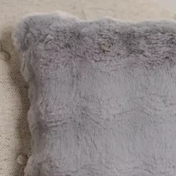 Outlet Kirklands Home Faux Fur Bubble Pillow Gray