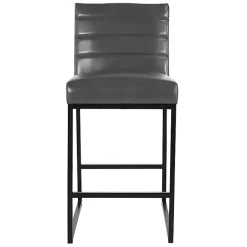 Hot Kirklands Home Faux Leather Armless Counter Stool Gray