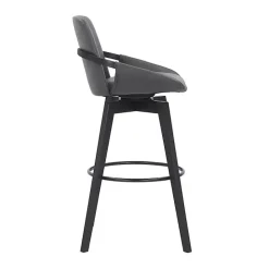 Discount Kirklands Home Faux Leather Baylor Swivel Bar Stool Gray