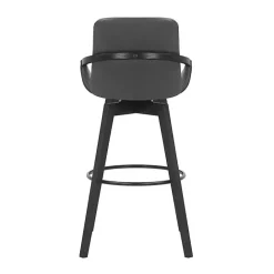 Discount Kirklands Home Faux Leather Baylor Swivel Bar Stool Gray