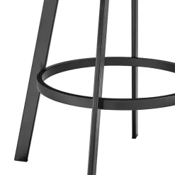 Kirklands Home Faux Leather Chelsea Swivel Bar Stool Gray