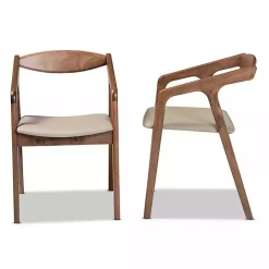 Outlet Kirklands Home Faux Leather Harland Dining Chairs, Set of 2 Gray