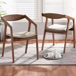 Outlet Kirklands Home Faux Leather Harland Dining Chairs, Set of 2 Gray