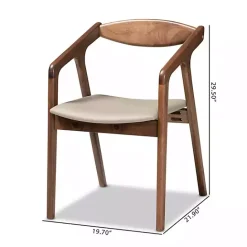 Outlet Kirklands Home Faux Leather Harland Dining Chairs, Set of 2 Gray