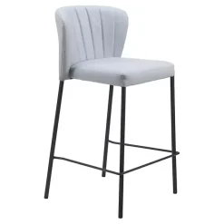 Best Kirklands Home Faux Leather Liddy Counter Stools, Set of 2 Gray