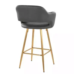 New Kirklands Home Faux Leather Marge Counter Stools, Set of 2 Gray