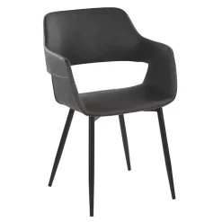 Sale Kirklands Home Faux Leather Marge Dining Chairs, Set of 2 Gray