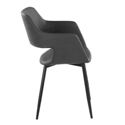 Sale Kirklands Home Faux Leather Marge Dining Chairs, Set of 2 Gray