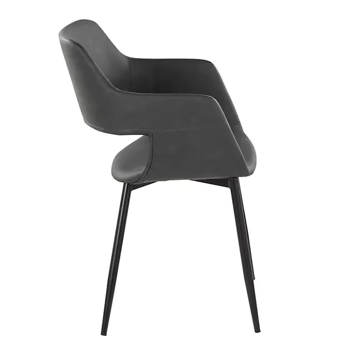 Sale Kirklands Home Faux Leather Marge Dining Chairs, Set of 2 Gray