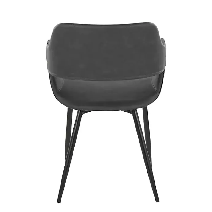 Sale Kirklands Home Faux Leather Marge Dining Chairs, Set of 2 Gray