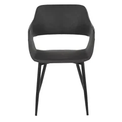 Sale Kirklands Home Faux Leather Marge Dining Chairs, Set of 2 Gray