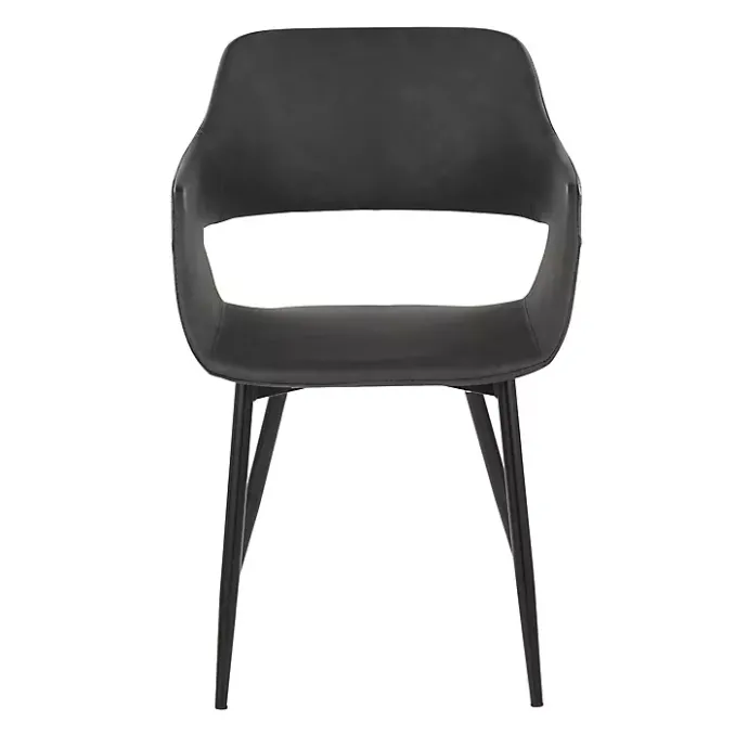 Sale Kirklands Home Faux Leather Marge Dining Chairs, Set of 2 Gray