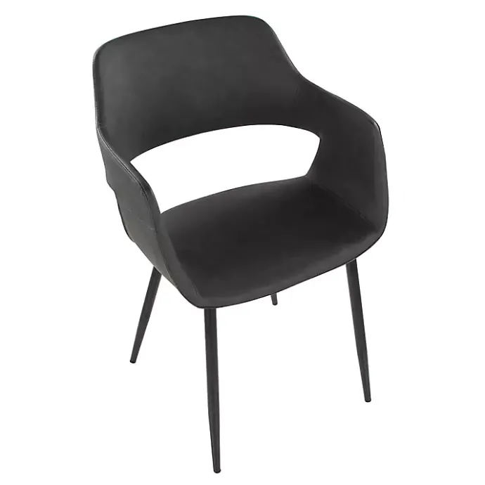 Sale Kirklands Home Faux Leather Marge Dining Chairs, Set of 2 Gray