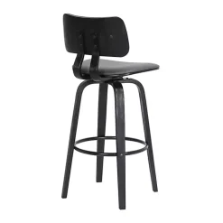 Outlet Kirklands Home Faux Leather Pico Swivel Counter Stool Gray