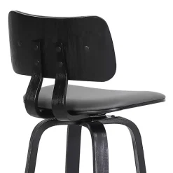 Outlet Kirklands Home Faux Leather Pico Swivel Counter Stool Gray