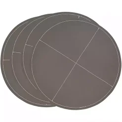 Sale Kirklands Home Faux Leather Placemats, Set of 4 Gray