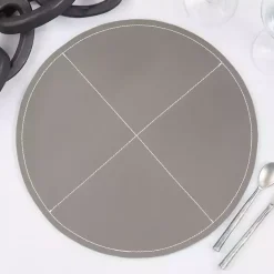 Sale Kirklands Home Faux Leather Placemats, Set of 4 Gray