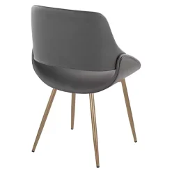 Clearance Kirklands Home Faux Leather Scooped Accent Chairs, Set of 2 Gray