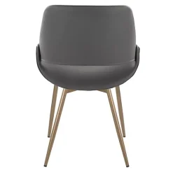 Clearance Kirklands Home Faux Leather Scooped Accent Chairs, Set of 2 Gray