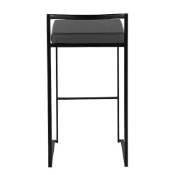 Sale Kirklands Home Faux Leather Stackable Bar Stools, Set of 2 Gray