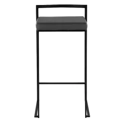 Sale Kirklands Home Faux Leather Stackable Bar Stools, Set of 2 Gray