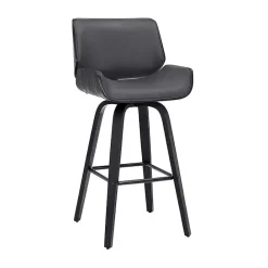 Hot Kirklands Home Faux Leather Tyler Swivel Bar Stool Gray