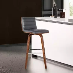 Sale Kirklands Home Faux Leather Vienna Swivel Counter Stool Gray