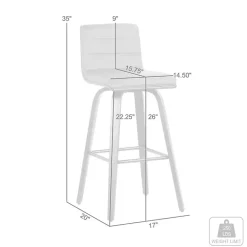 Sale Kirklands Home Faux Leather Vienna Swivel Counter Stool Gray
