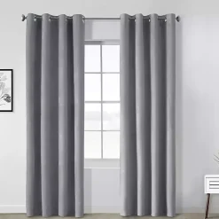 Discount Kirklands Home Faux Suede Blackout Curtain Panel, 63 in. Gray