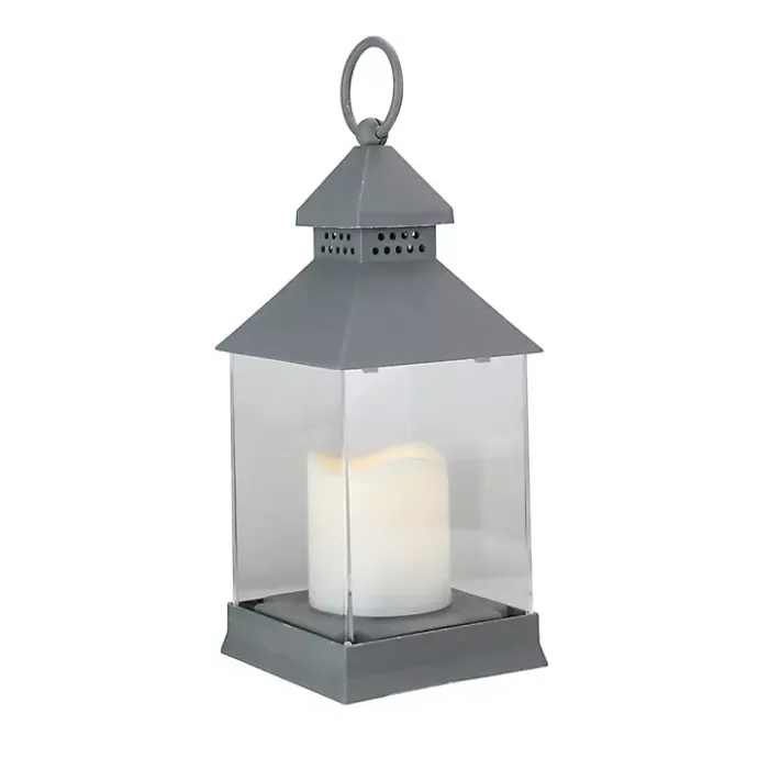 Sale Kirklands Home Flameless LED Candle Lantern Gray