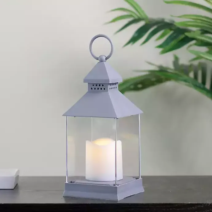 Sale Kirklands Home Flameless LED Candle Lantern Gray