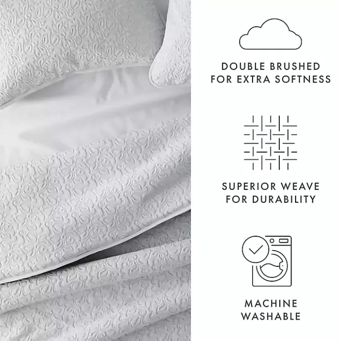 Outlet Kirklands Home Floral Stitch 2-pc. Twin Quilt Set Gray