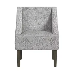 Sale Kirklands Home Floral Swoop Accent Chair Gray