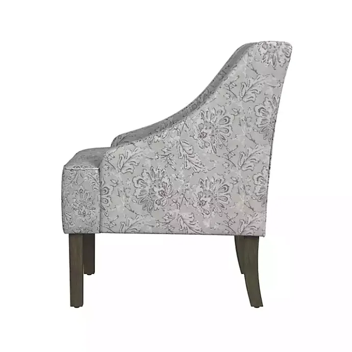 Sale Kirklands Home Floral Swoop Accent Chair Gray