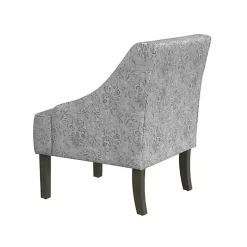 Sale Kirklands Home Floral Swoop Accent Chair Gray