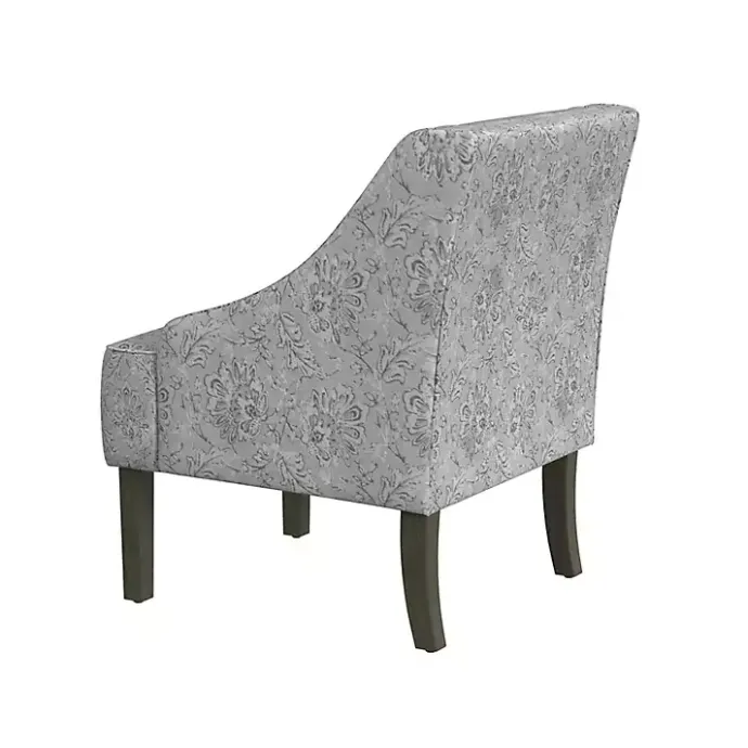 Sale Kirklands Home Floral Swoop Accent Chair Gray