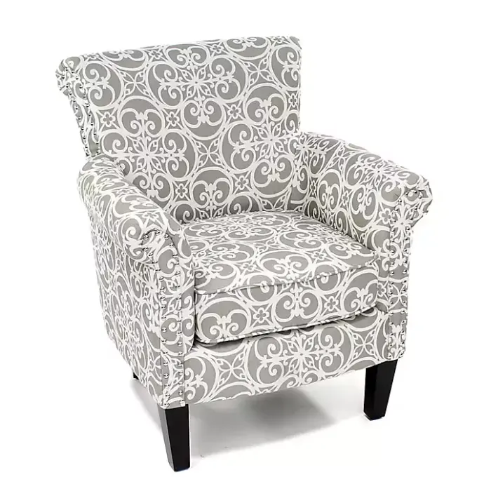 Hot Kirklands Home Fretwork Accent Club Chair Gray