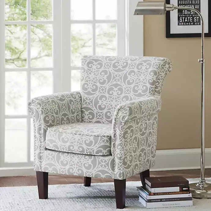 Hot Kirklands Home Fretwork Accent Club Chair Gray