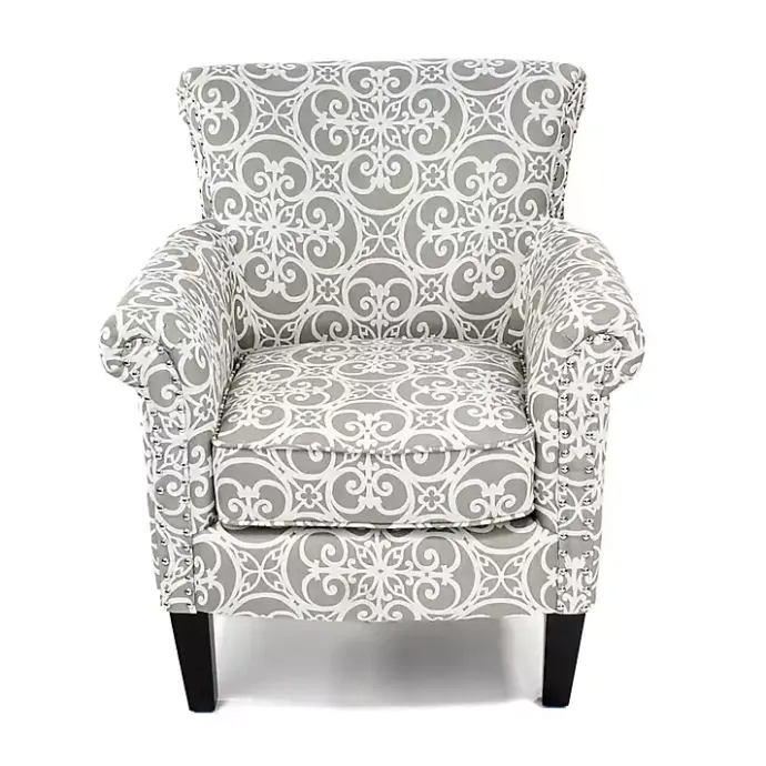 Hot Kirklands Home Fretwork Accent Club Chair Gray