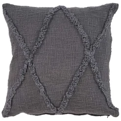 Clearance Kirklands Home Fringe Diamond Pillow, 20 in. Gray