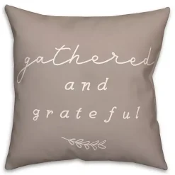 Best Kirklands Home Gathered & Grateful Indoor/Outdoor Pillow Gray