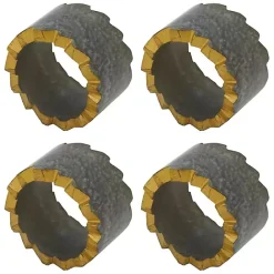 Sale Kirklands Home Geode Artistry Napkin Rings, Set of 4 Gray
