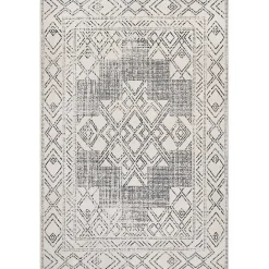 Best Kirklands Home Gray Geometric Medallion Washable Runner