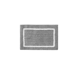 Online Kirklands Home Gray Geometric Pattern Reversible Bath Mat, 34 in.