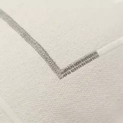 Hot Kirklands Home Gray Geometric Woven Lines Throw Pillow