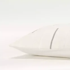 Hot Kirklands Home Gray Geometric Woven Lines Throw Pillow