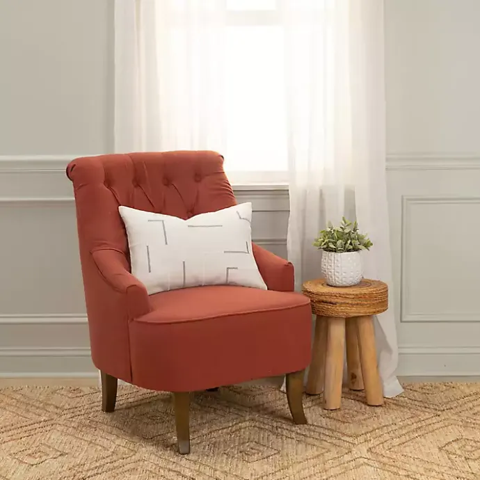 Hot Kirklands Home Gray Geometric Woven Lines Throw Pillow