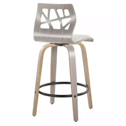 Discount Kirklands Home Golia Swivel Counter Stools, Set of 2 Gray